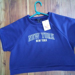Forever 21 Cropped Sweatshirt Woman's Large